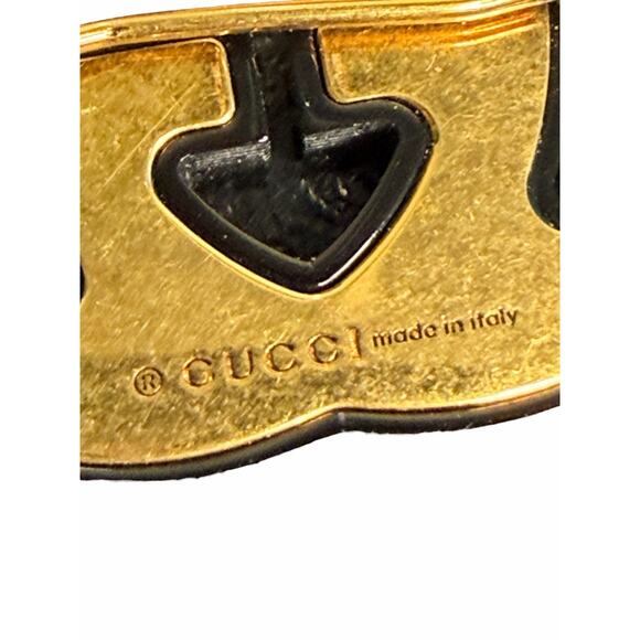 Gucci Crystal Embellished GG Hair Clip w/Pouch and Gift Box
